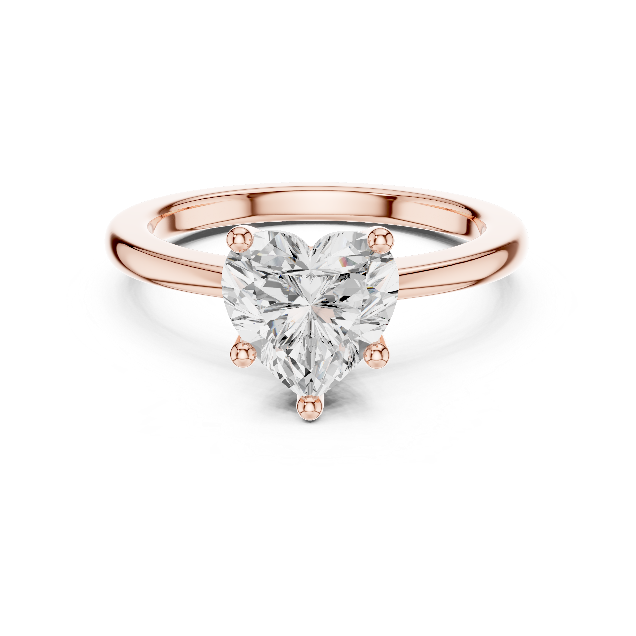 Heart Cut Moissanite Diamond Ring, Silver Ring