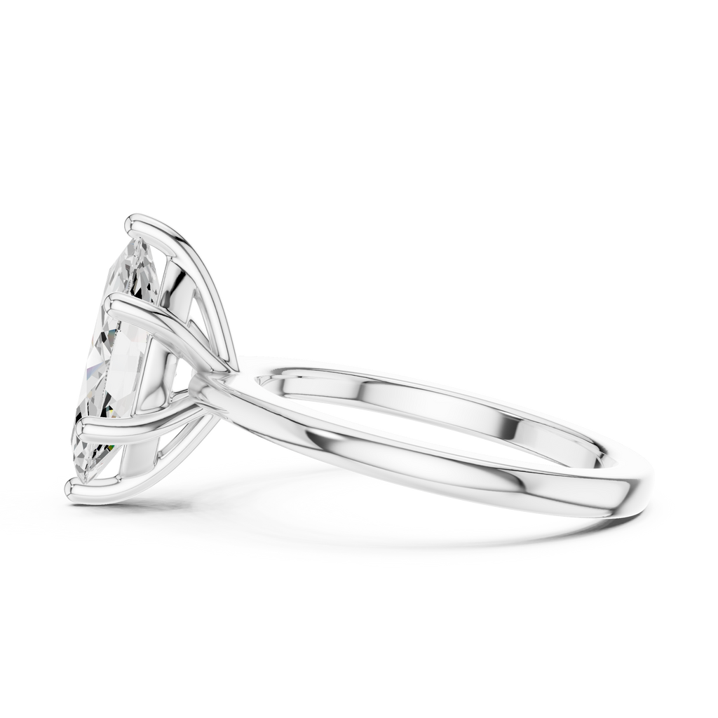Moissanite Diamond ring, Marquise Cut, Silver Ring