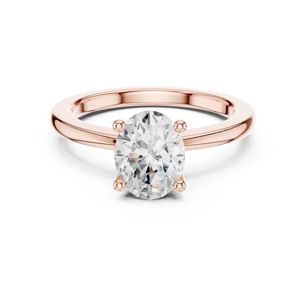 Oval Moissanite Diamond Ring, Silver Ring