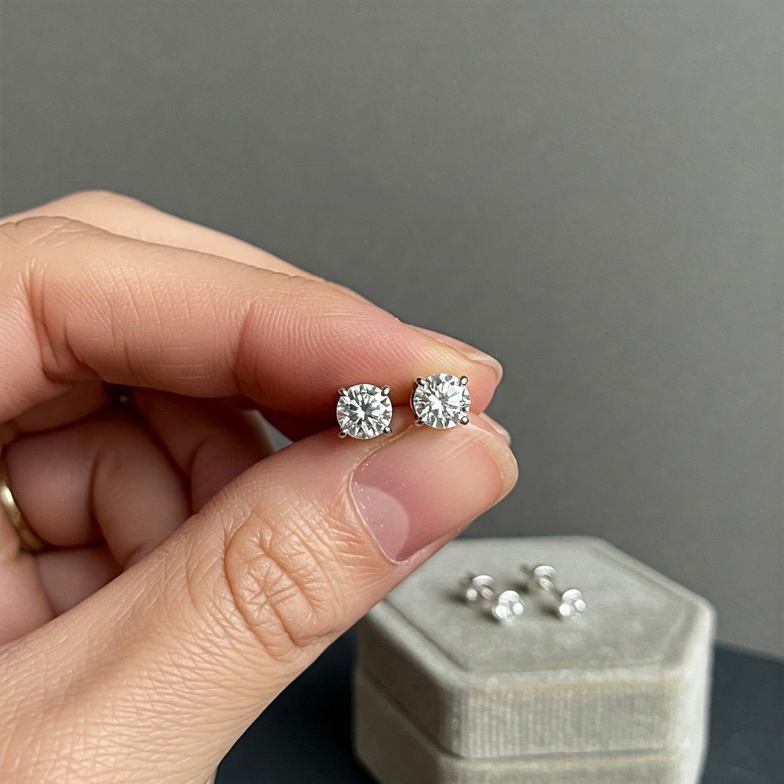 Brilliant 7mm Moissanite Studs