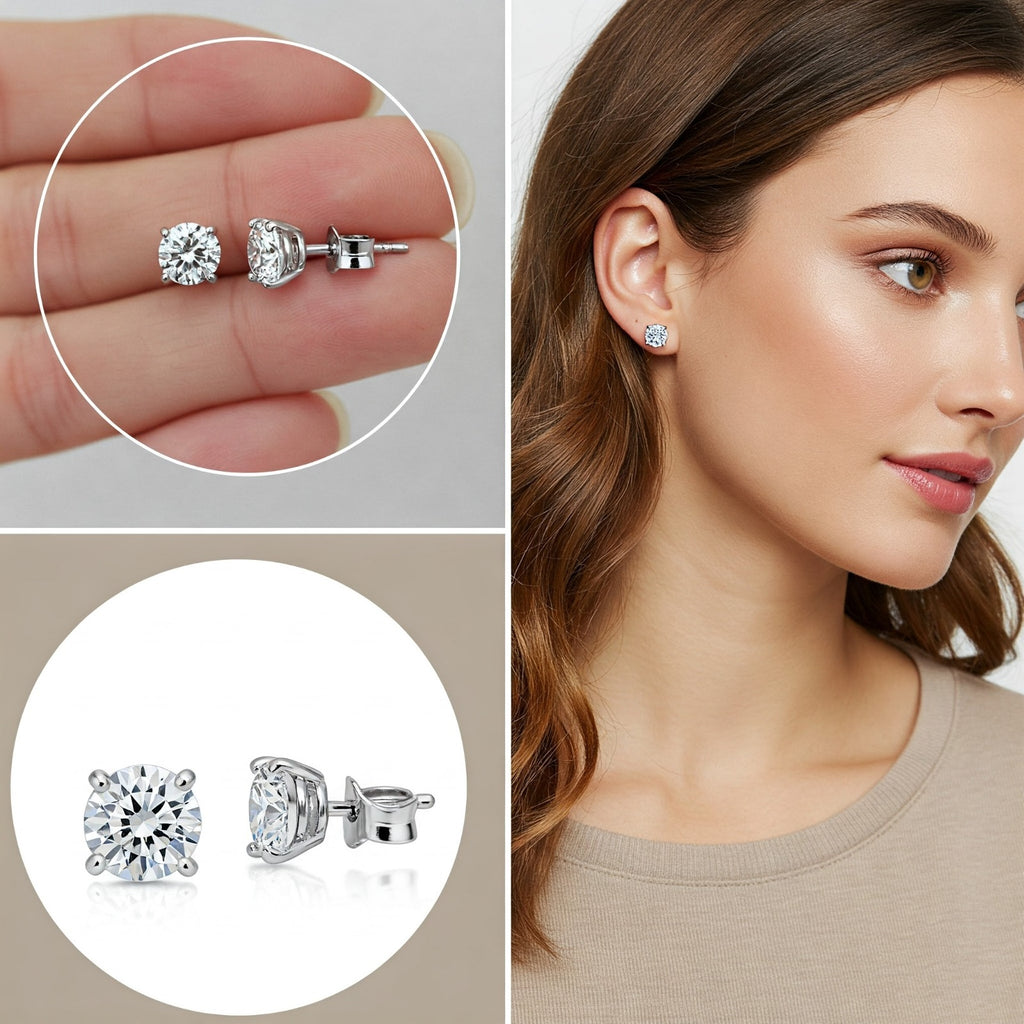 Brilliant 7mm Moissanite Studs