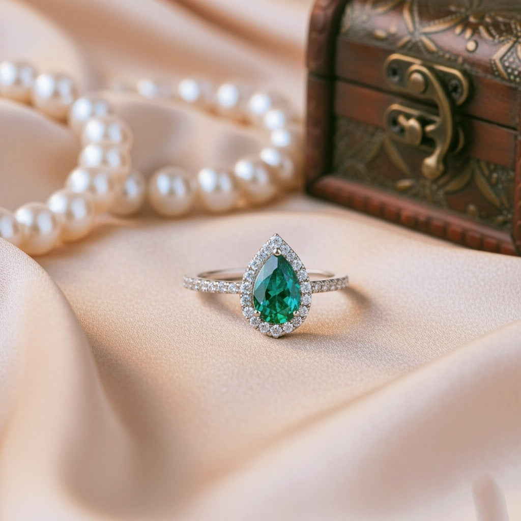 Luxureen Lab Grown Emerald Ring
