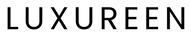 Black logo with the text 'LUXUREEN' on a white background